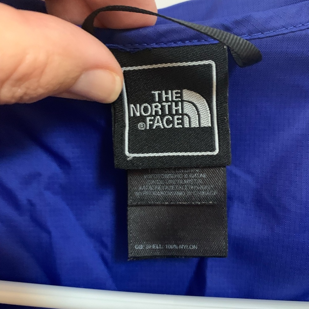 The North Face windbreaker. Women’s large. Blue/aqua. Zippers. Hood. - Picture 3 of 5